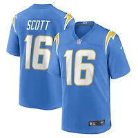 Maillot de match Nike JK Scott des Chargers Los Angeles pour homme, bleu poudre
