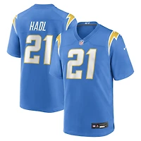 Maillot de joueur retraité du match des Chargers Los Angeles Nike John Hadl pour homme, bleu poudre