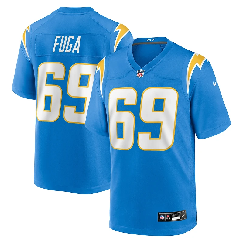 Maillot Nike Josh Fuga bleu poudre pour homme des Los Angeles Chargers
