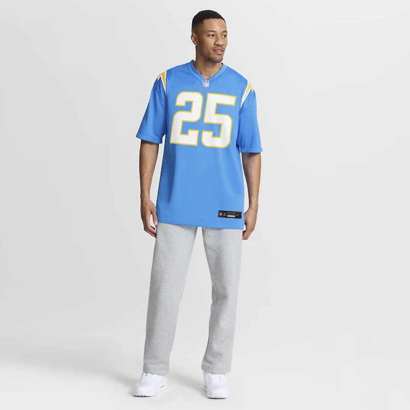 Men's Nike Joshua Kelley Powder Blue Los Angeles Chargers Game Jersey