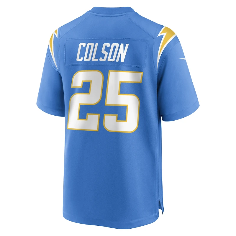 Maillot de match l'équipe des Chargers Los Angeles Nike junior Colson bleu poudré pour homme