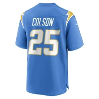 Maillot de match l'équipe des Chargers Los Angeles Nike junior Colson bleu poudré pour homme