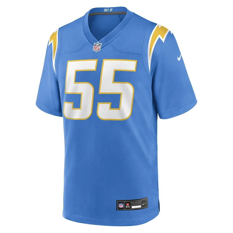 Men's Nike Junior Seau Powder Blue Los Angeles Chargers Game Retired Player Jersey