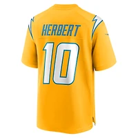 Maillot Nike Justin Herbert pour homme, joueur remplaçant des Chargers de Los Angeles, couleur or