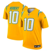 Haut Nike Justin Herbert Gold pour homme, joueur de performance Alternate Charger Power Legend des Los Angeles Chargers