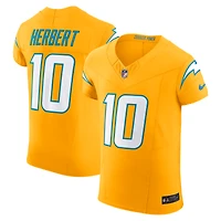 Men's Nike Justin Herbert Gold Los Angeles Chargers Alternate Charger Power Vapor F.U.S.E. Elite Jersey