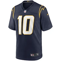 Maillot de match alternatif Nike Justin Herbert pour hommes, bleu marine, Los Angeles Chargers
