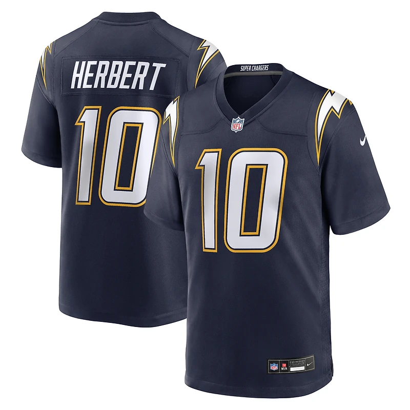 Men's Nike Justin Herbert Navy Los Angeles Chargers Alternate Super Game Player Jersey