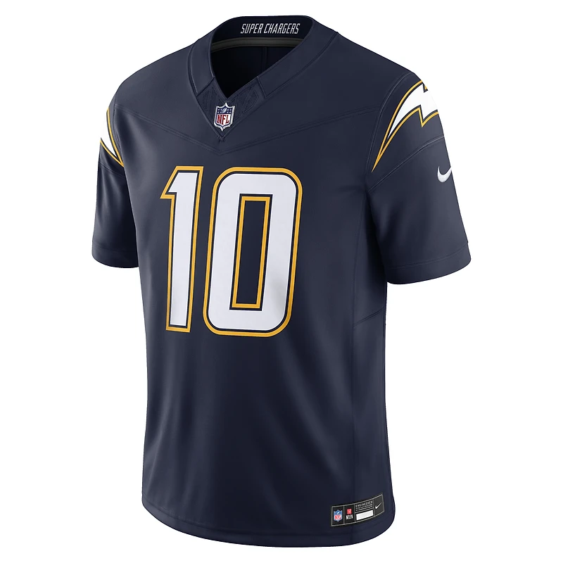 Maillot Nike Justin Herbert bleu marine pour homme des Los Angeles Chargers Alternate Super Vapor F.U.S.E. Limited