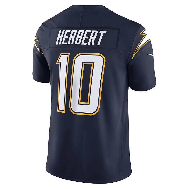 Maillot Nike Justin Herbert bleu marine pour homme des Los Angeles Chargers Alternate Super Vapor F.U.S.E. Limited