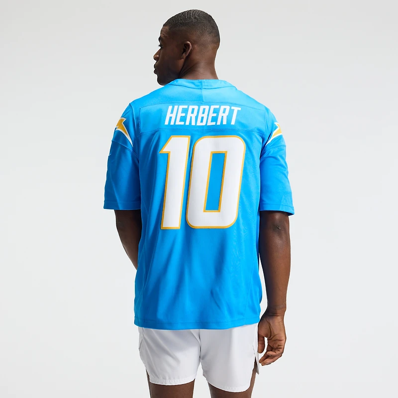 Men's Nike Justin Herbert Powder Blue Los Angeles Chargers Vapor F.U.S.E. Stitched Limited Jersey