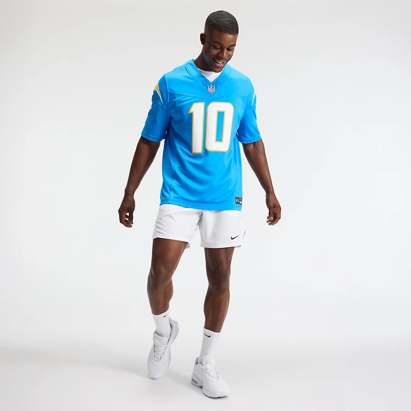 Men's Nike Justin Herbert Powder Blue Los Angeles Chargers Vapor F.U.S.E. Stitched Limited Jersey