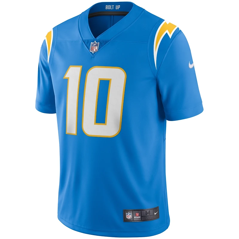 Maillot Nike Justin Herbert pour homme, bleu poudre, Los Angeles Chargers Vapor Limited