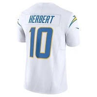 Nike Justin Herbert pour homme Blanc Los Angeles Chargers Vapor F.U.S.E. Maillot limité
