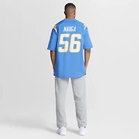 Men's Nike Kanai Mauga  Powder Blue Los Angeles Chargers Team Game Jersey