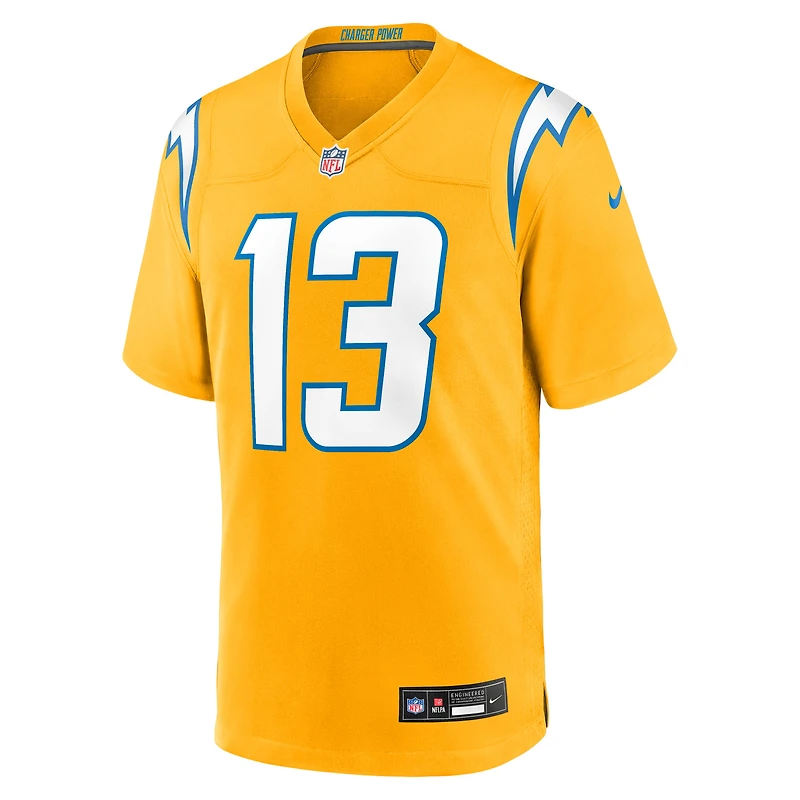 Men's Nike Keenan Allen  Gold Los Angeles Chargers Alternate Charger Power Game Jersey