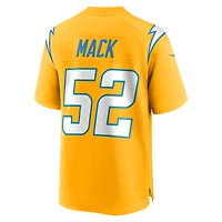 Men's Nike Khalil Mack Gold Los Angeles Chargers Alternate Charger Power Game Player Jersey