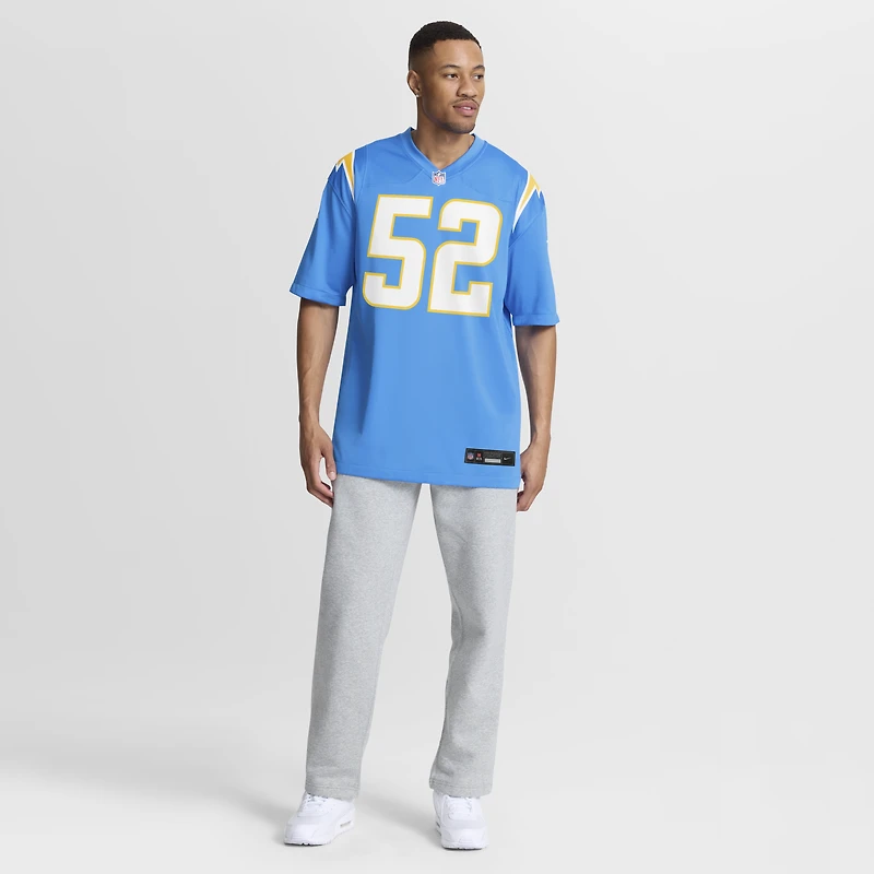 Men's Nike Khalil Mack Powder Blue Los Angeles Chargers Game Jersey