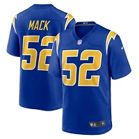 Maillot de match alternatif Nike Khalil Mack Royal Los Angeles Chargers pour homme