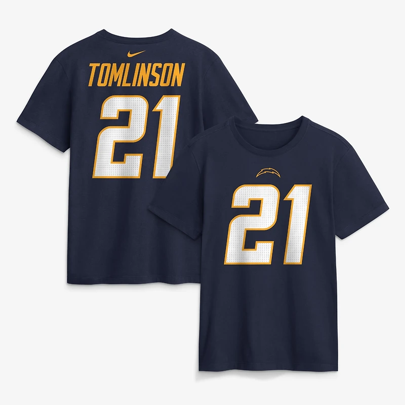 Men's Nike LaDainian Tomlinson Navy Los Angeles Chargers Retired Name & Number T-Shirt