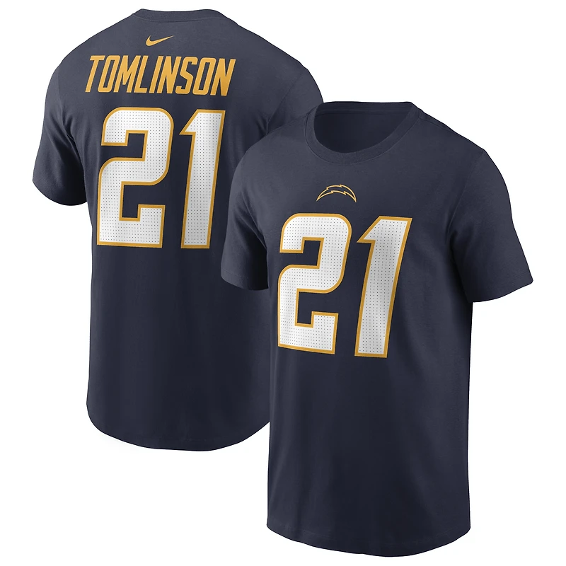 Men's Nike LaDainian Tomlinson Navy Los Angeles Chargers Retired Name & Number T-Shirt