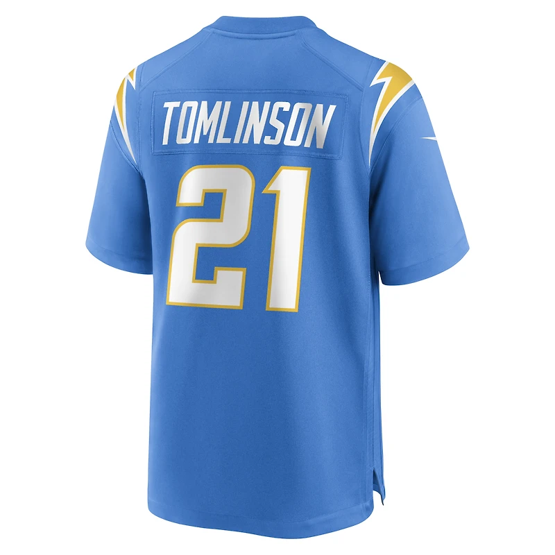 Maillot de joueur retraité Nike LaDainian Tomlinson pour homme, bleu poudre, Los Angeles Chargers Game