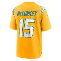 Maillot Nike Ladd McConkey Gold pour homme, joueur remplaçant des Chargers de Los Angeles
