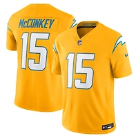 Men's Nike Ladd McConkey Gold Los Angeles Chargers Alternate Charger Power Vapor F.U.S.E. Limited Jersey