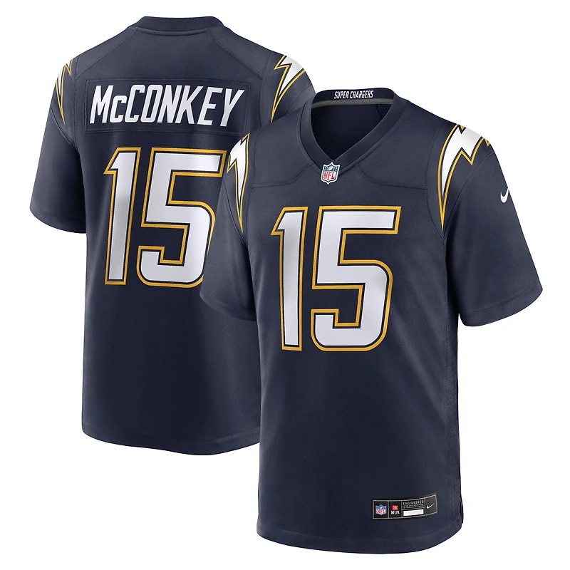 Men's Nike Ladd McConkey Navy Los Angeles Chargers Alternate Super Game Player Jersey