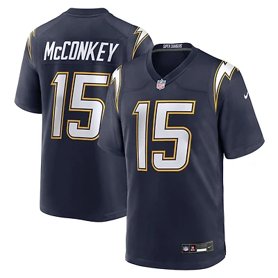 Men's Nike Ladd McConkey Navy Los Angeles Chargers Alternate Super Game Player Jersey