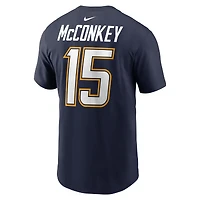 Men's Nike Ladd McConkey Navy Los Angeles Chargers Alternate Super Name & Number T-Shirt