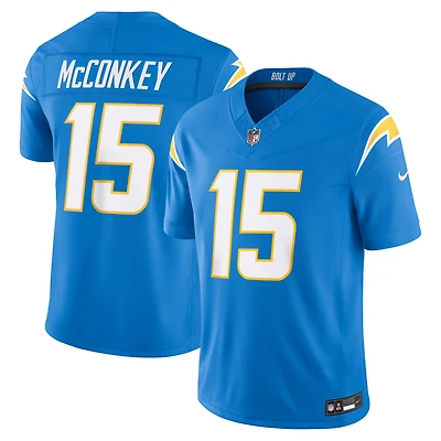 Men's Nike Ladd McConkey Powder Blue Los Angeles Chargers Vapor F.U.S.E. Stitched Limited Jersey