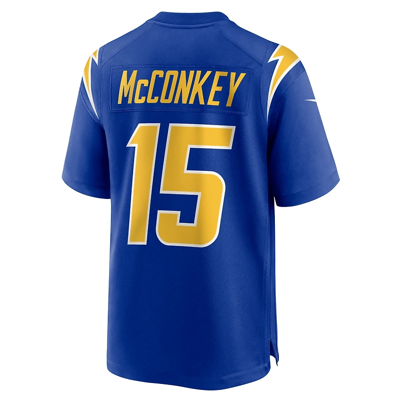 Maillot Nike Ladd McConkey Royal pour homme des Chargers de Los Angeles