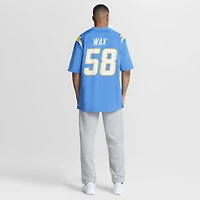 Men's Nike Marlowe Wax  Powder Blue Los Angeles Chargers Team Game Jersey