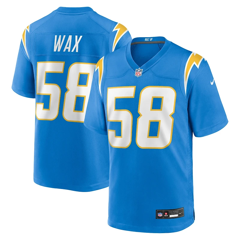 Maillot Nike Marlowe Wax bleu poudre pour homme des Los Angeles Chargers