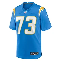 Maillot Nike Mekhi Becton bleu poudre pour homme des Los Angeles Chargers