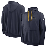 Veste anorak à demi-zip et capuche Nike bleu marine Los Angeles Chargers pour homme