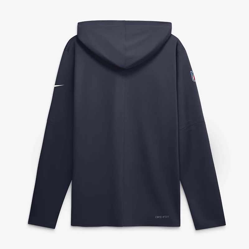 Men's Nike Navy Los Angeles Chargers Sideline Dri-FIT Long Sleeve Hooded T-Shirt