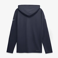 Men's Nike Navy Los Angeles Chargers Sideline Dri-FIT Long Sleeve Hooded T-Shirt
