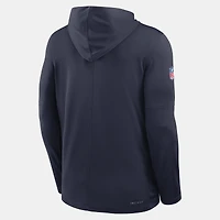 T-shirt à capuche manches longues Nike bleu marine Los Angeles Chargers Sideline Dri-FIT pour homme