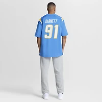 Maillot de match Nike Nick Barnett bleu poudré des Chargers Los Angeles pour homme