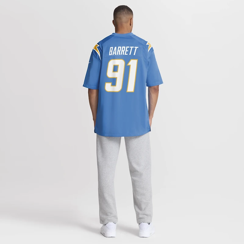 Men's Nike Nick Barrett Powder Blue Los Angeles Chargers Team Game Jersey