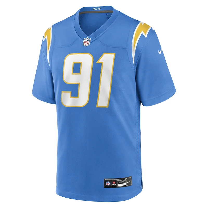 Men's Nike Nick Barrett Powder Blue Los Angeles Chargers Team Game Jersey