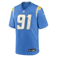 Men's Nike Nick Barrett Powder Blue Los Angeles Chargers Team Game Jersey