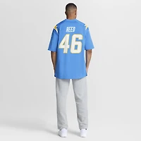 Maillot Nike Nikko Reed bleu poudre pour homme des Los Angeles Chargers