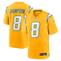 Men's Nike Omarion Hampton Gold Los Angeles Chargers Alternate Charger Power Game Player Jersey