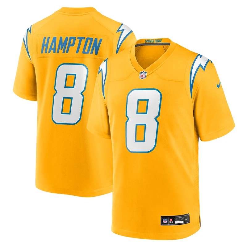 Men's Nike Omarion Hampton Powder Blue Los Angeles Chargers Game Player Jersey