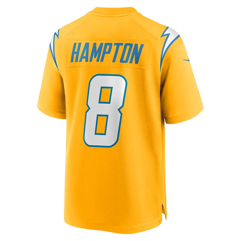 Men's Nike Omarion Hampton Gold Los Angeles Chargers Alternate Charger Power Game Player Jersey