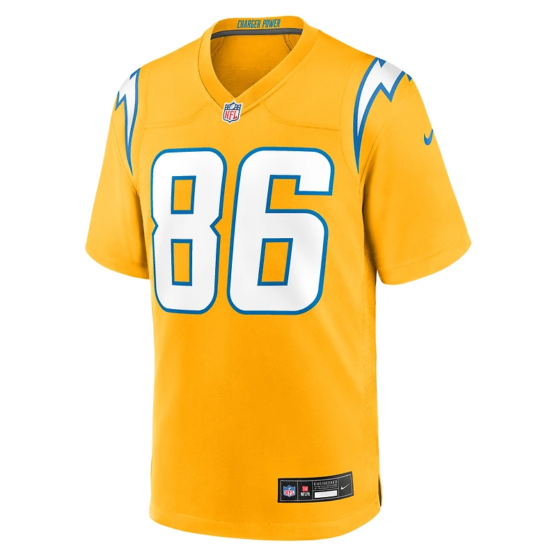 Men's Nike Oronde Gadsden Gold Los Angeles Chargers Alternate Charger Power Game Jersey
