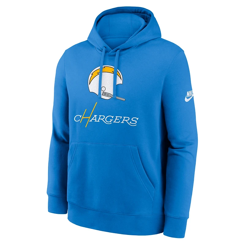 Men's Nike Powder Blue Los Angeles Chargers Best Season Rewind Club Pullover Hoodie